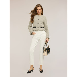 Motivi - Chaqueta de bouclé con botones en contraste - Beige