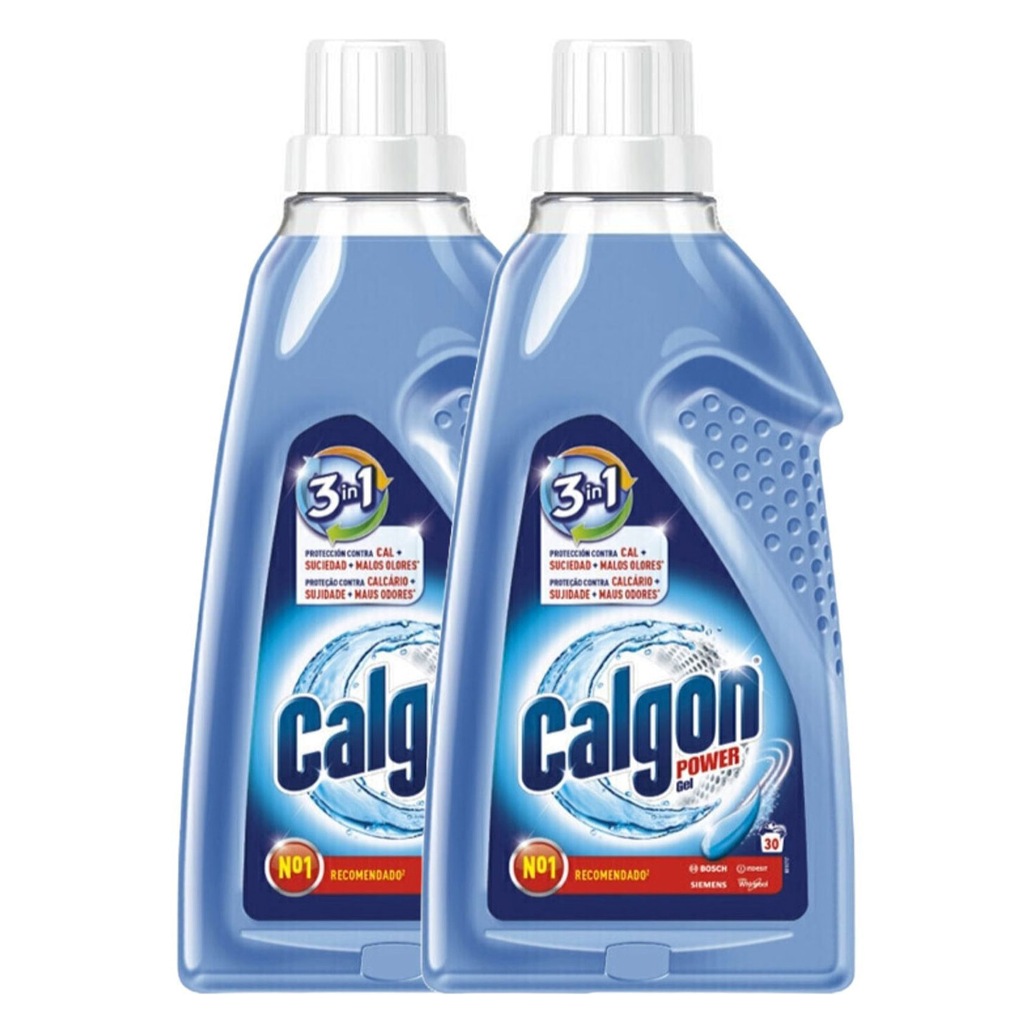 Calgon Power Gel - Antical para la Lavadora, Elimina Olores y Suciedad, en Formato Gel, 3 Litros (2x 1,5 L)