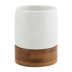 Gobelet Céramique & Bambou TALLINN Blanc MSV