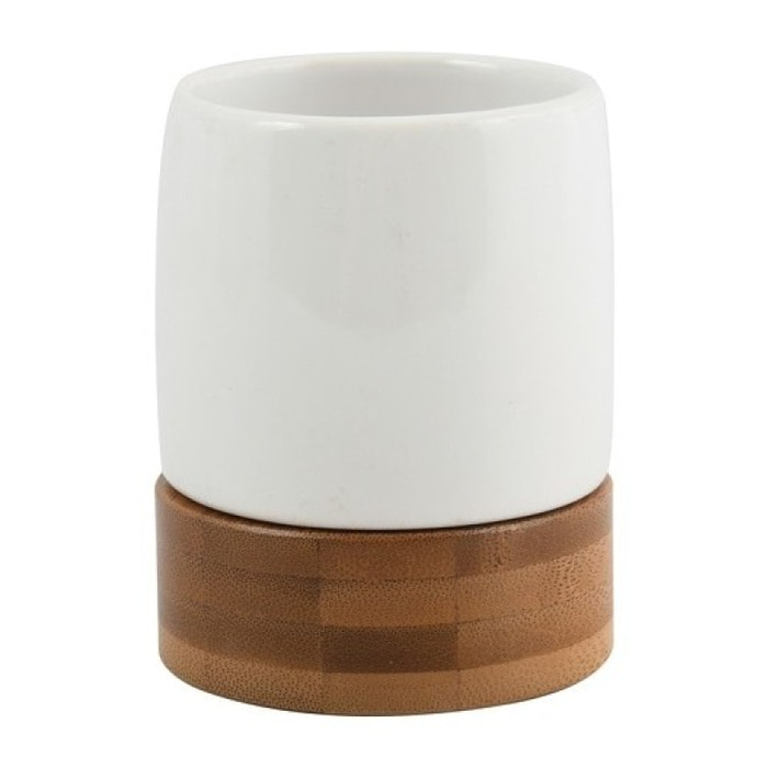 Gobelet Céramique & Bambou TALLINN Blanc MSV