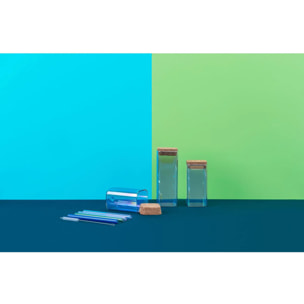 Set de 3 boîtes de conservation en verre avec couvercle 280 ml + 330 ml + 450 ml Tasty Green