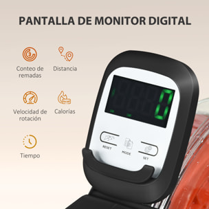 Máquina de Remo con 6 Niveles de Resistencia al Agua Máquina de Remo para Casa Plegable con Pantalla LCD Ruedas Máquina de Remar para Entrenaminto en Gimnasio Negro