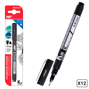 PACK 12 Uds. ROTULADOR CALIBRADO 0.8 mm