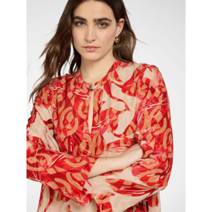 Elena Mirò - Blusa larga estampada - Rojo
