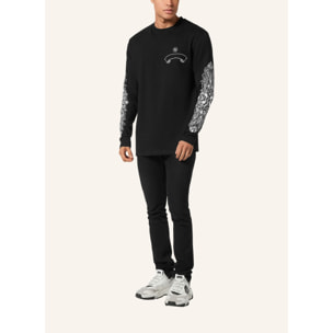 PHILIPP PLEIN T-Shirt Round Neck Ls CHROME