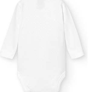 Body cruzado bebé manga larga topos