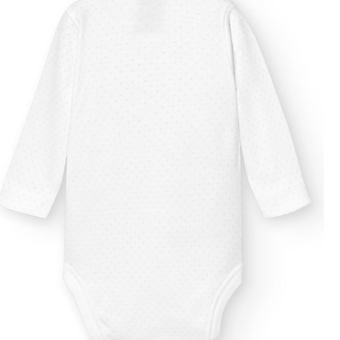 Body cruzado bebé manga larga topos