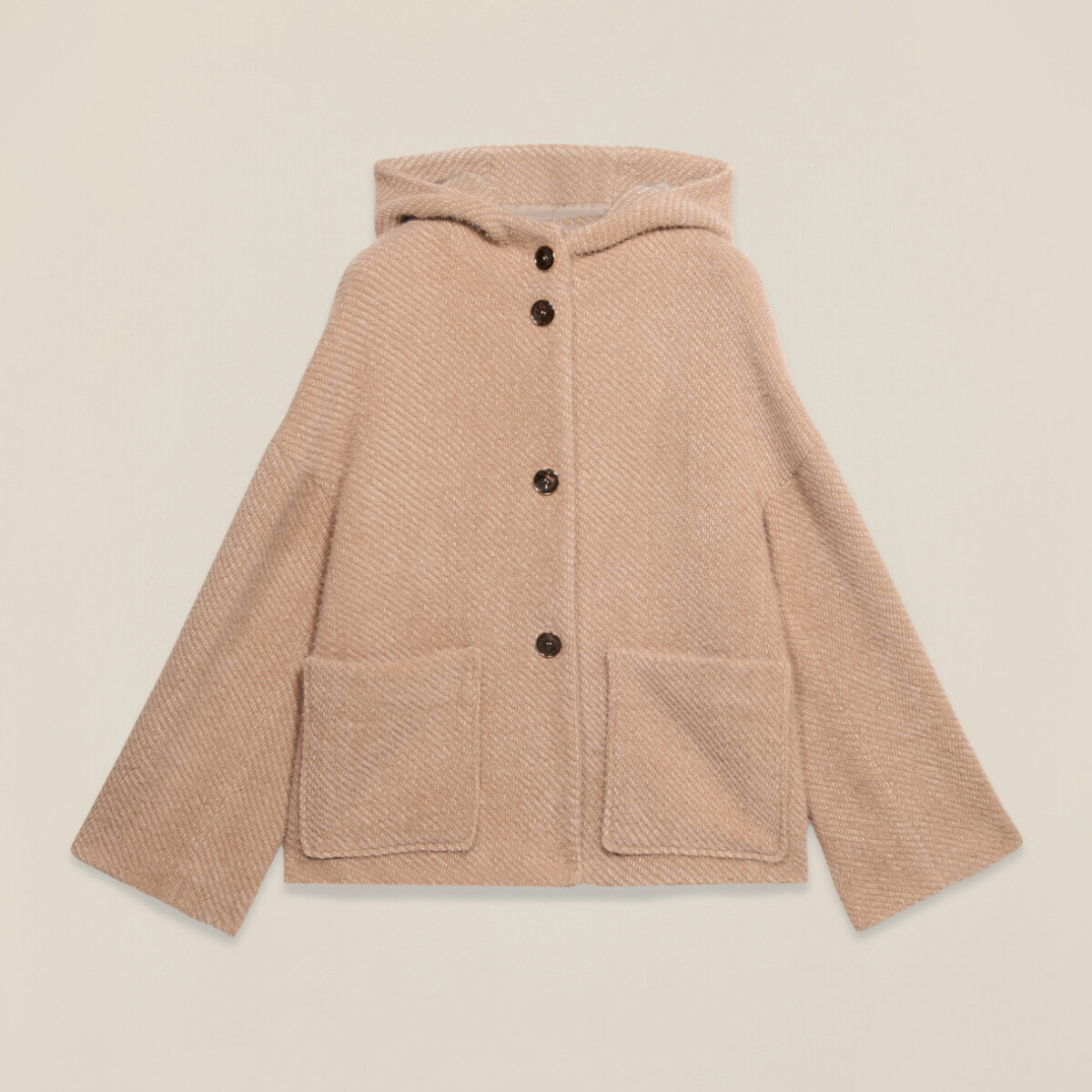 Oltre - Abrigo corto de tejido de punto - Beige