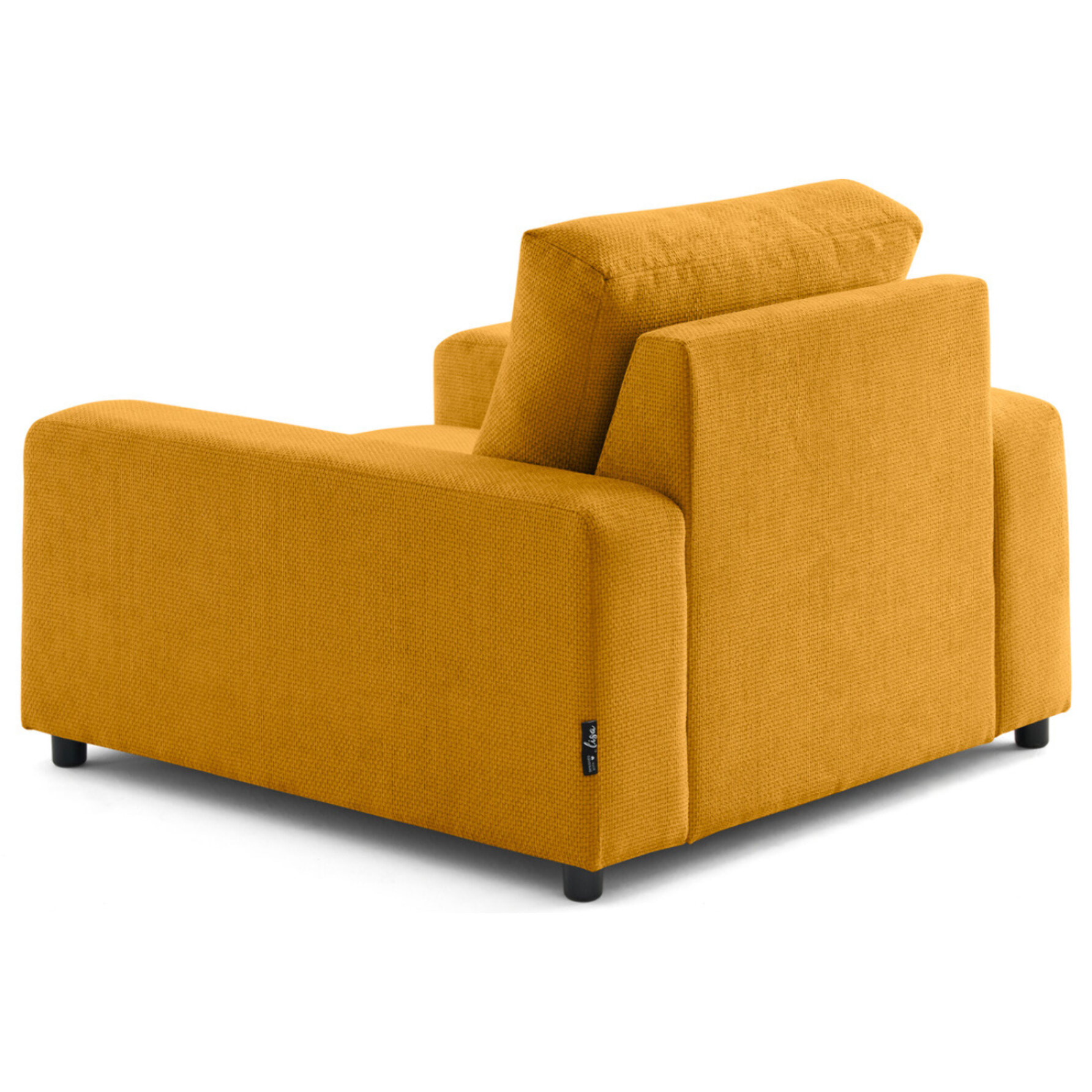 Pivoine - fauteuil en velours texturé - Jaune