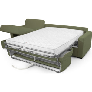 Canapé d'angle convertible express 5 places en tissu bouclette - PALOMA