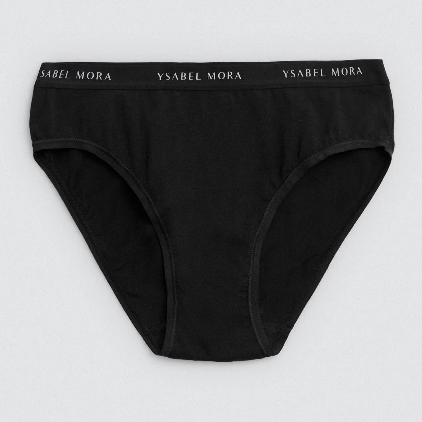 Confezione da 2 slip midi basico in cotone nero e grigio