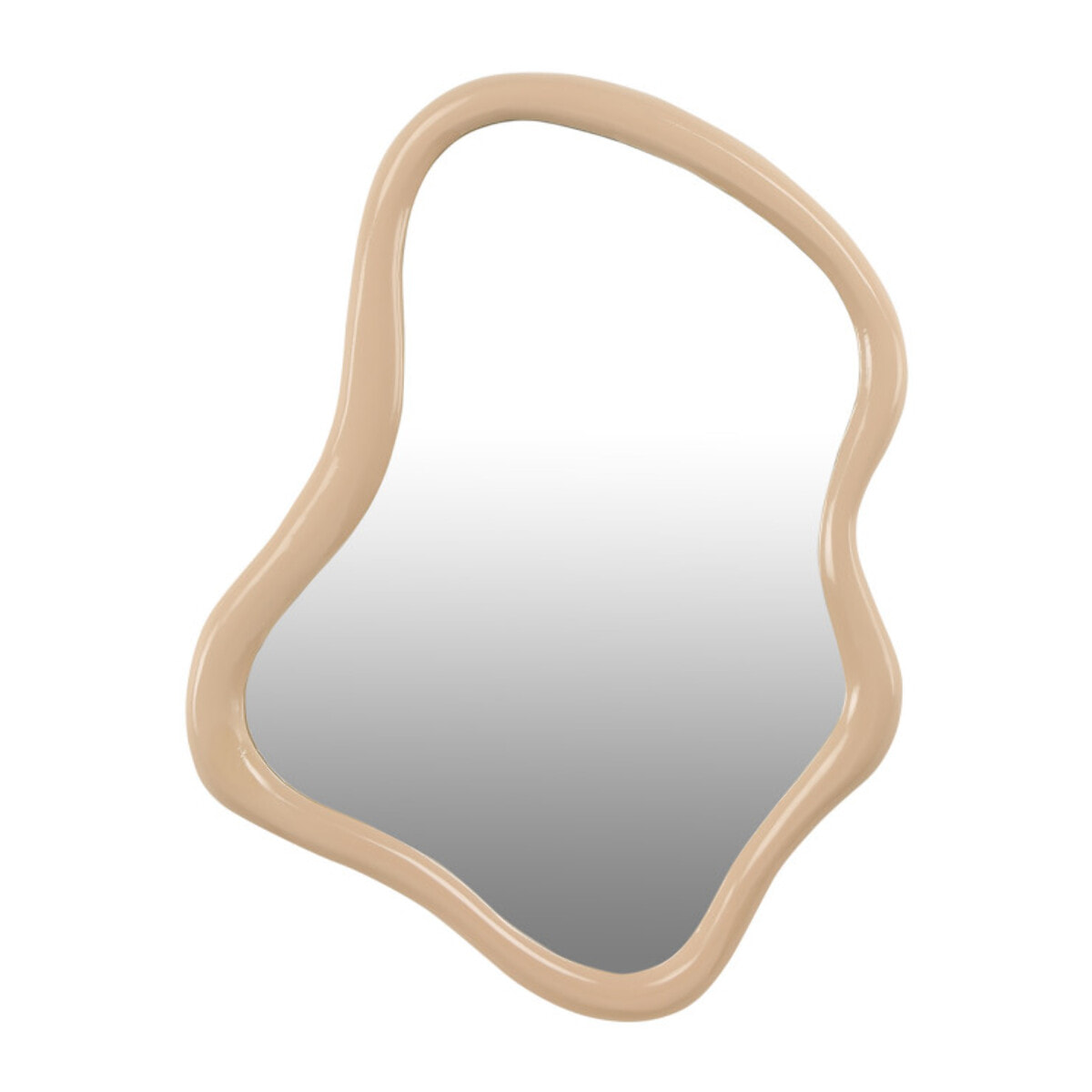 Tarente - Miroir de forme organique 54x40cm - Beige.