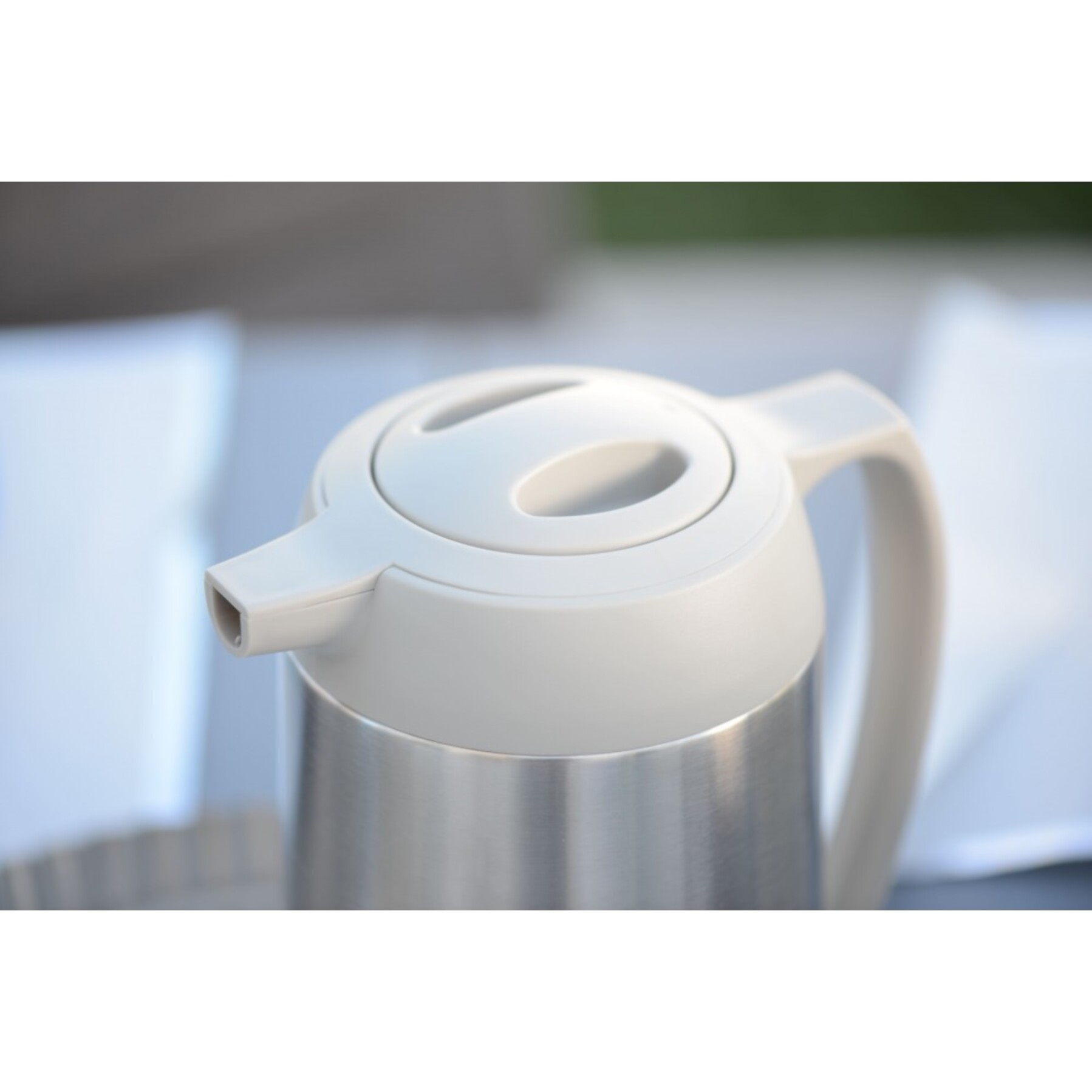Cafetière isotherme inox et gris 1L