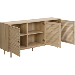 Buffet 3 portes effet chêne - TIVOLI