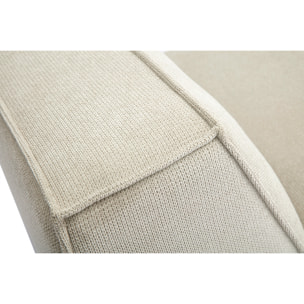 Module droit pour canapé en tissu chenille beige SPLIT