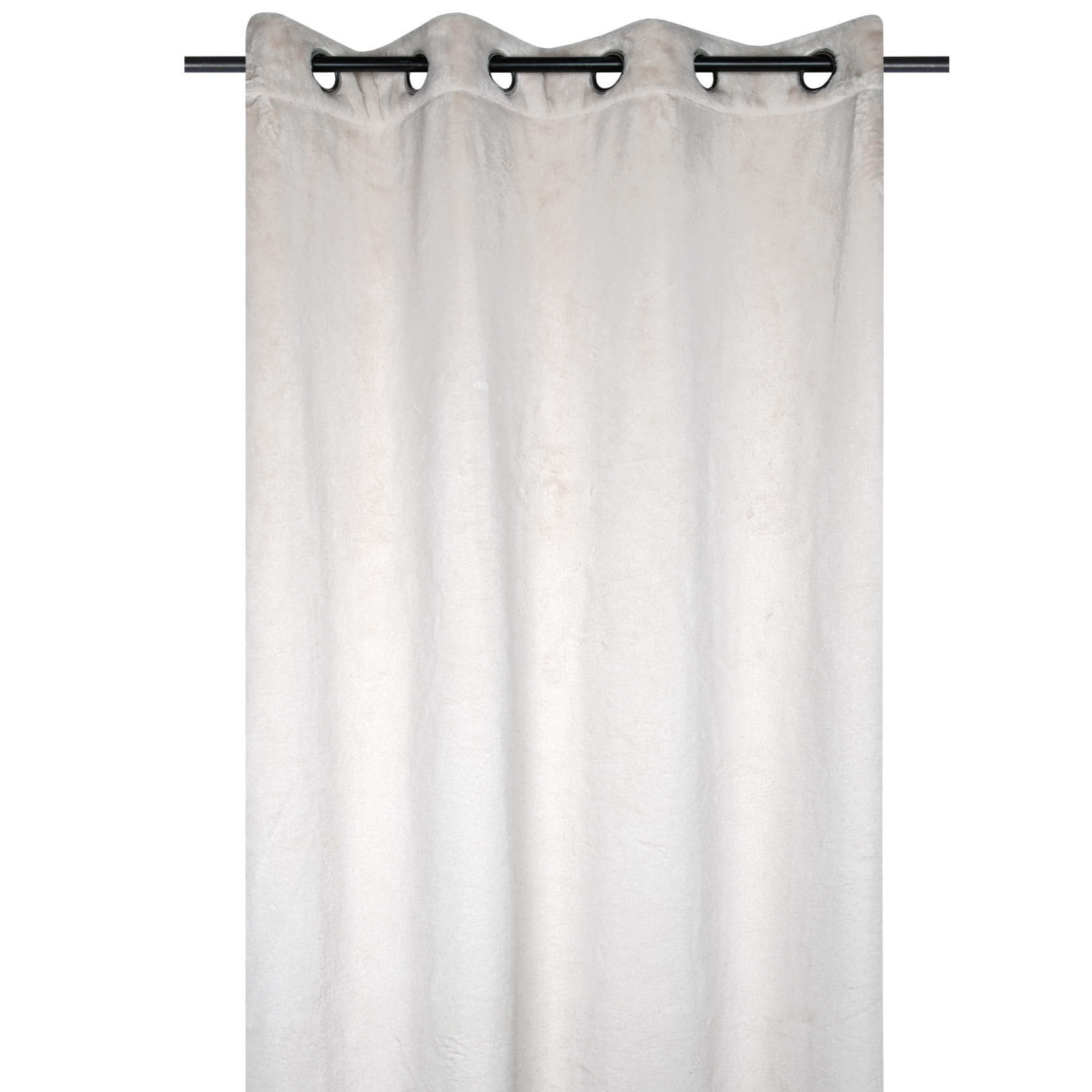 Rideau tamisant en imitation fourrure - Beige