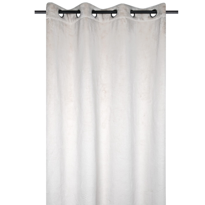 Rideau tamisant en imitation fourrure - Beige