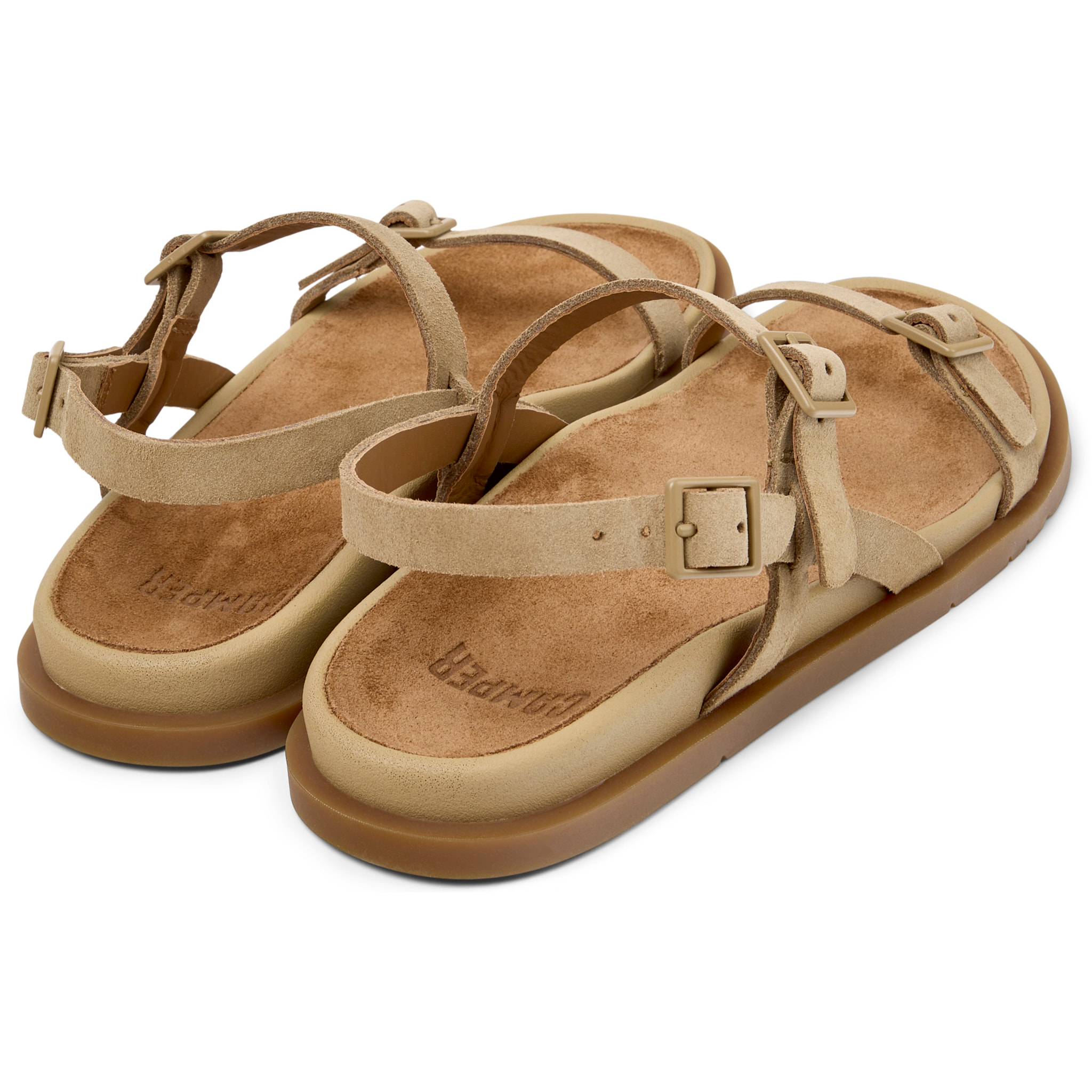 Sandalias - CAMPER Lluc Sandal - Marron - Cuero de gamuza