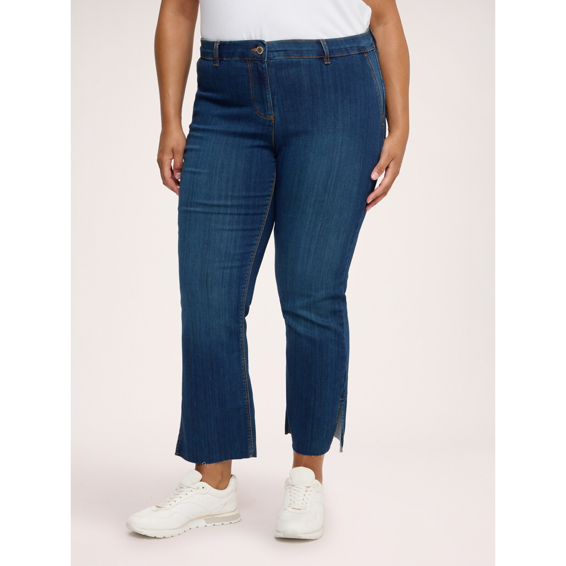 Fiorella Rubino - Jeans Kick Flare con spacco - Blu