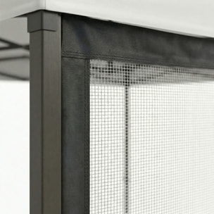 Telo zanzariera per gazebo da giardino. Zanzariera con velcro. 300X200H cm Nero