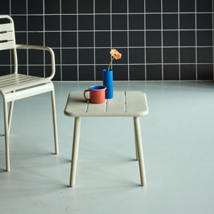 Table basse de jardin carrée acier  AMÉLIA