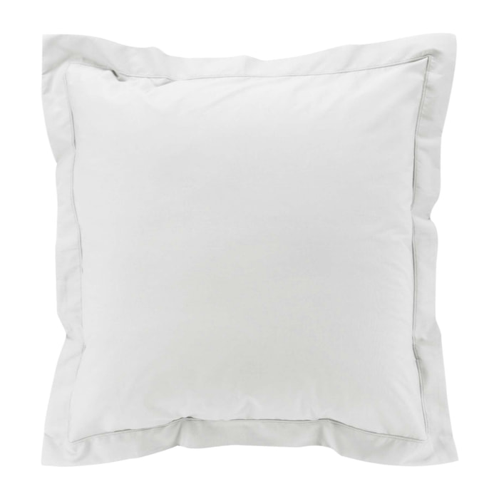 Taie d'oreiller volant plat 100% percale de coton ORIGINE - Blanc