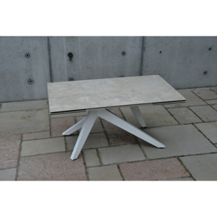 Tavolo MANHATTAN vetroceramica effetto beton allungabile 160x90 cm - 240x90 cm