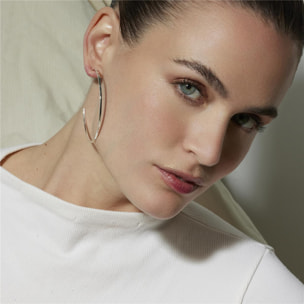 Pendientes Lux by Lux acabados en Rodio