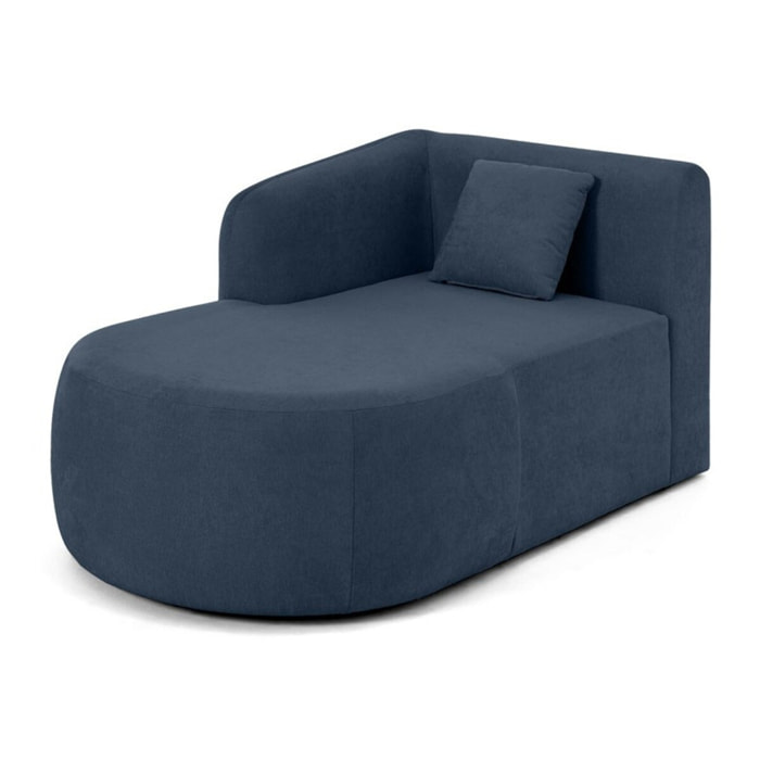 Ikare - module d'assise méridienne gauche - en tissu - Bleu