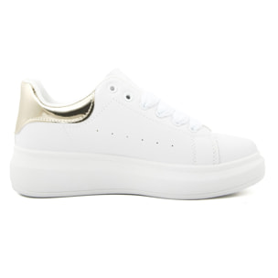 Sneakers Donna colore Dorato altezza tacco 3,5 cm e plateau 3 cm