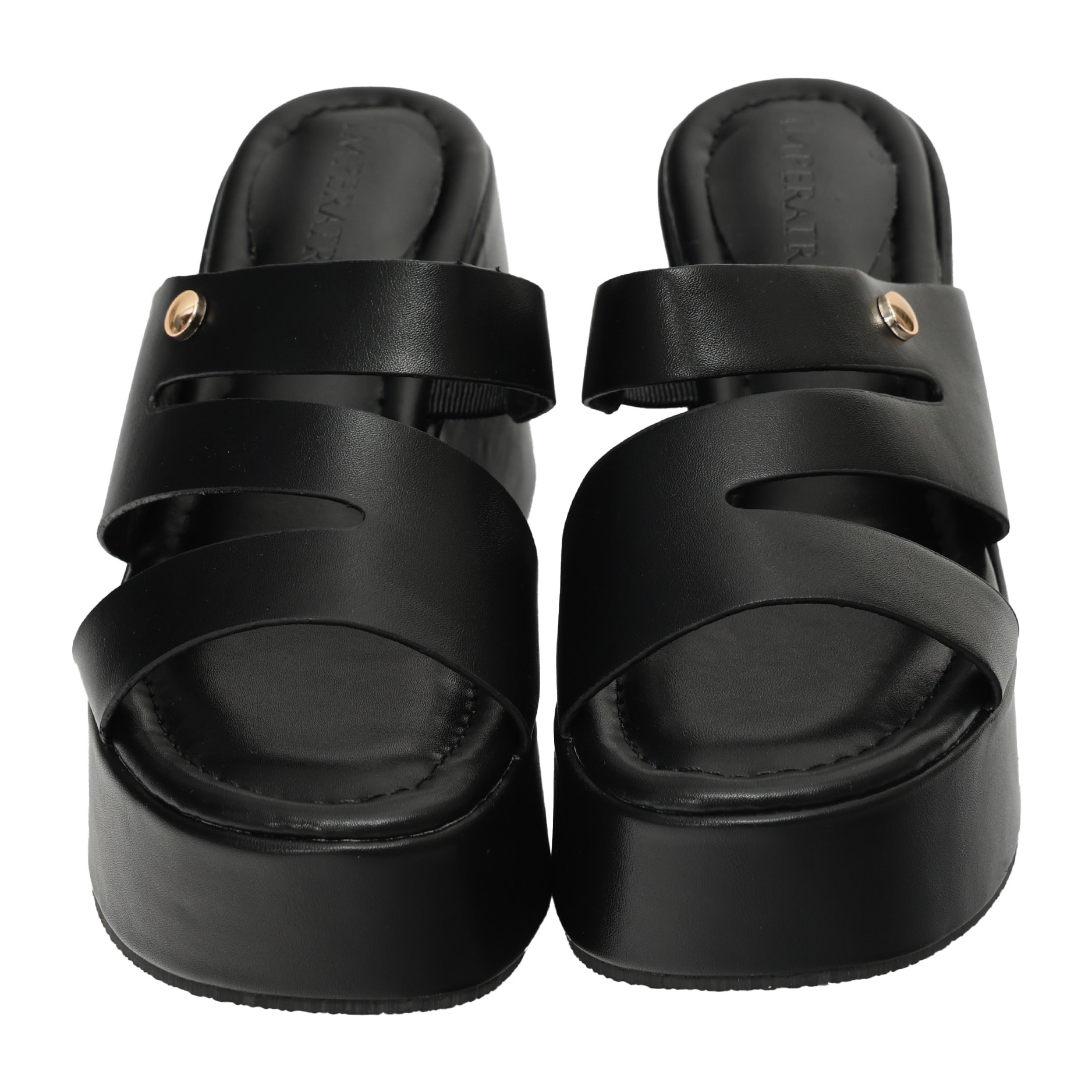 Ciabatta con zeppa - tacco 9,0 cm - plateaux 4,0 cm