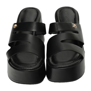 Ciabatta con zeppa - tacco 9,0 cm - plateaux 4,0 cm