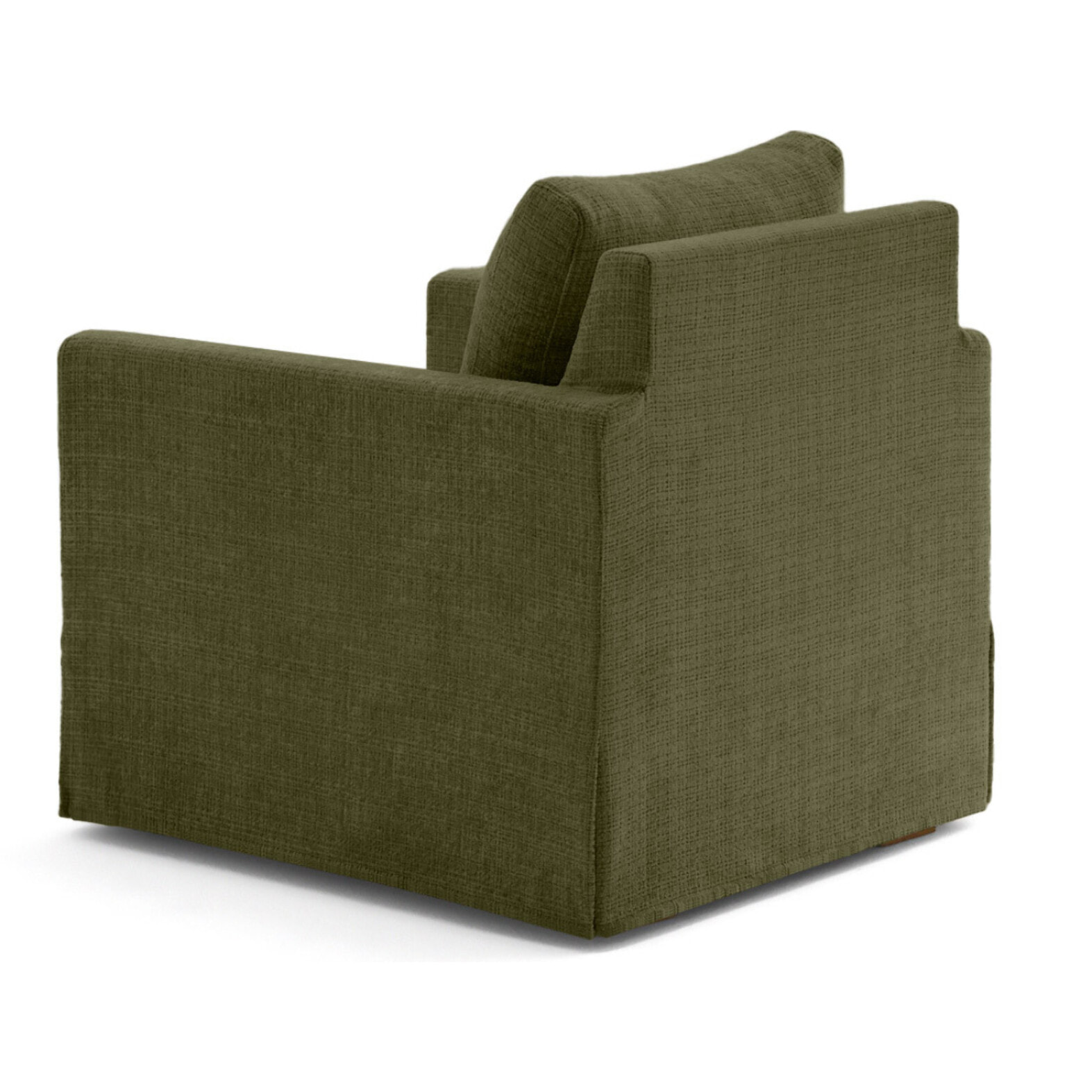 Serena - fauteuil déhoussable en velours texturé - Vert Olive