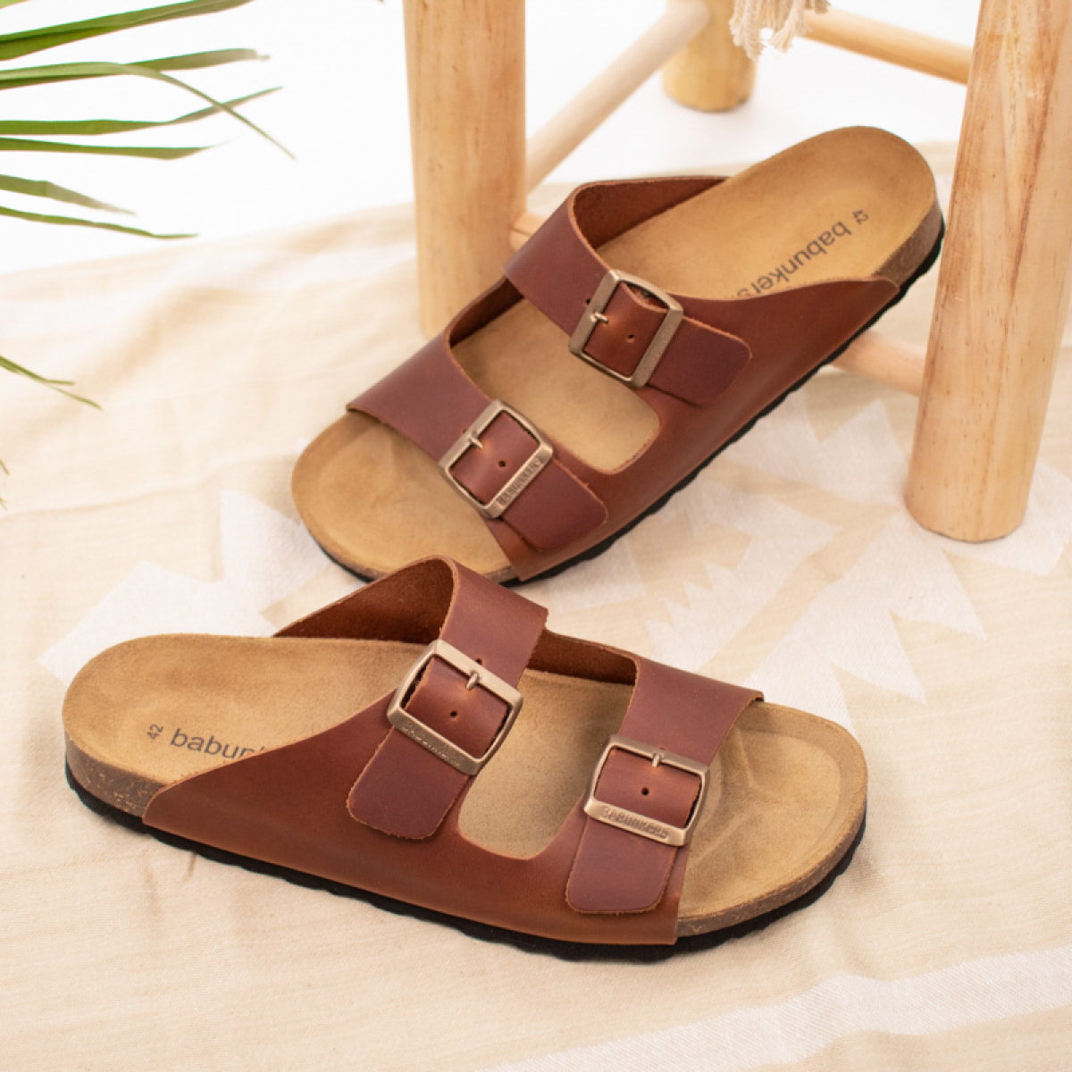 SANDALIA BABUNKERS MARRON