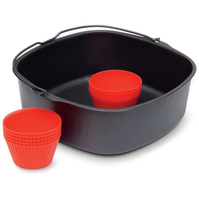 Plaque PHILIPS HD9945/01 Cuve 4.2L et moules à muffin pour Airfryers XL