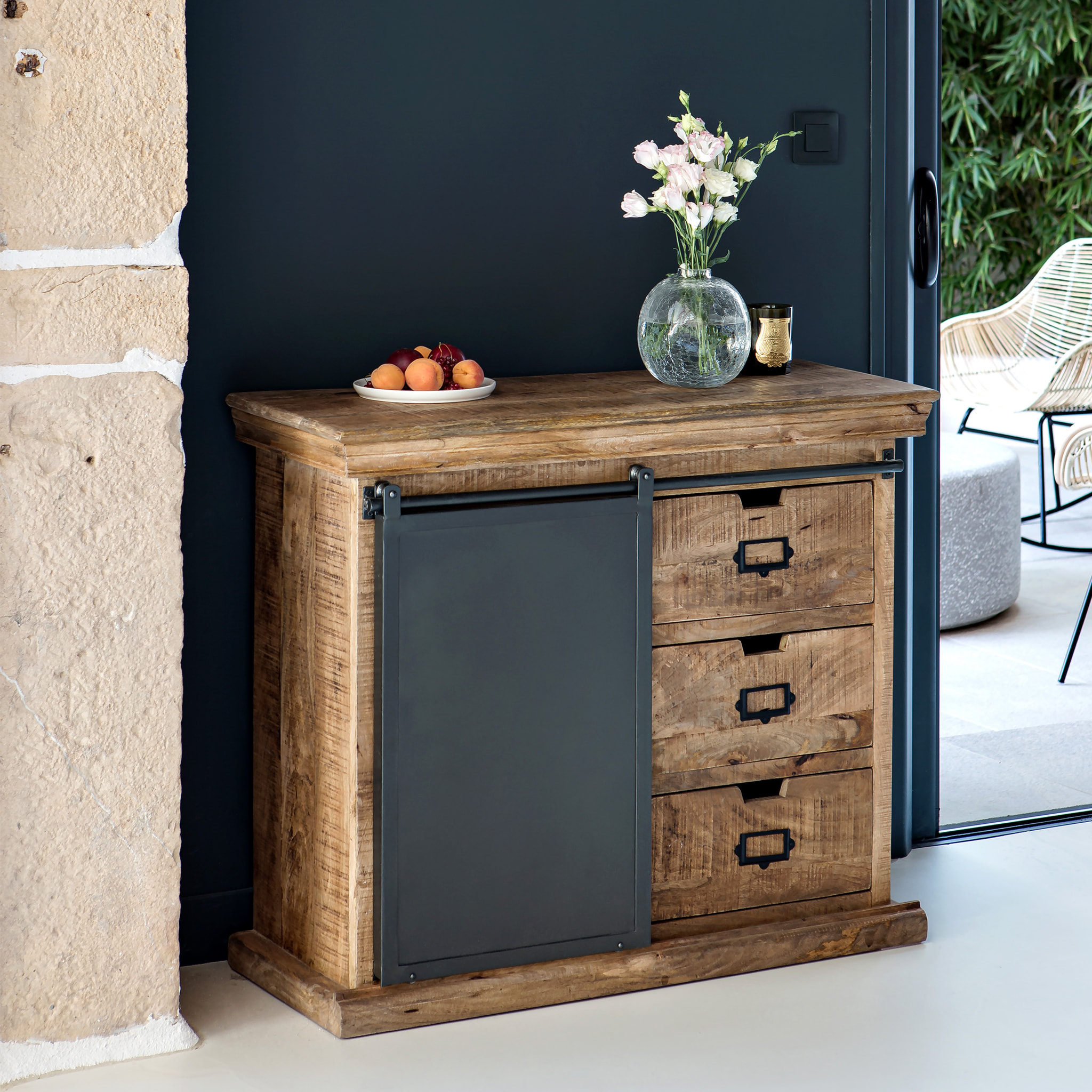 Ensemble 2 buffets en bois de manguier - Tabuk