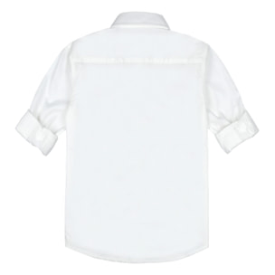Camicia popeline button down ricamo letterine