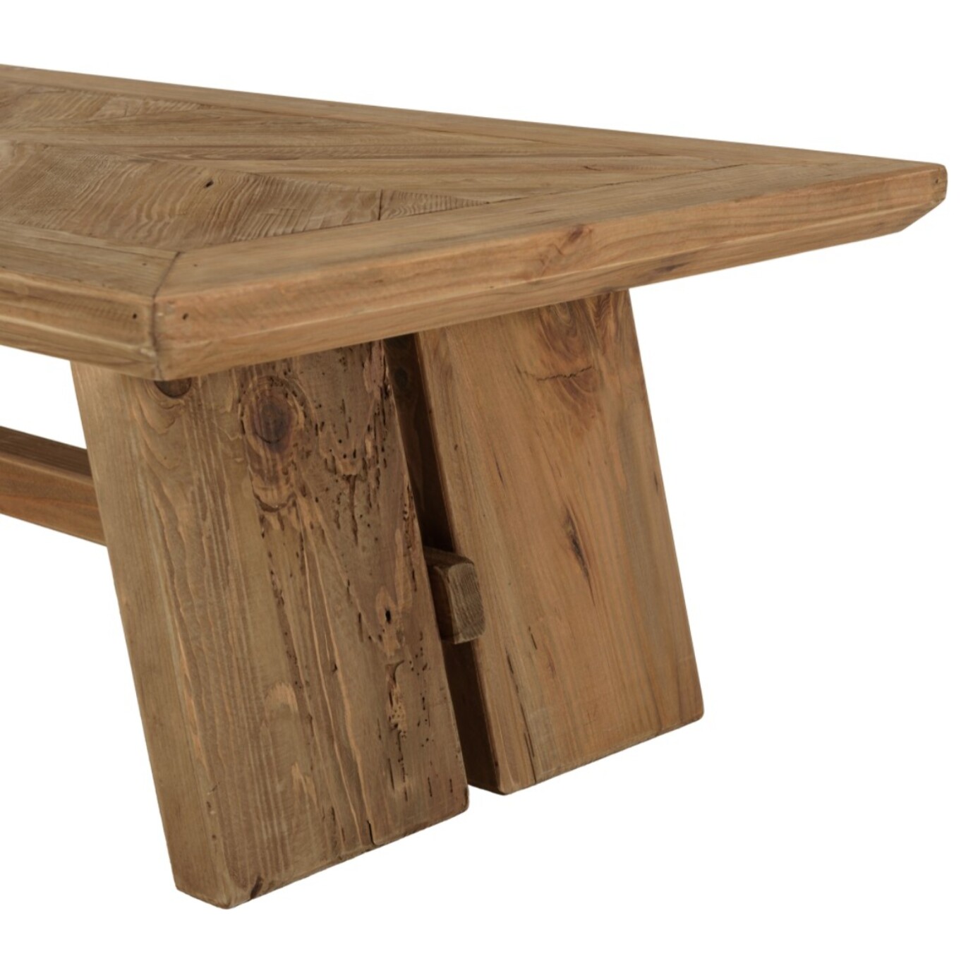 SANDY - Table basse rectangulaire 130x70cm bois pin recyclé