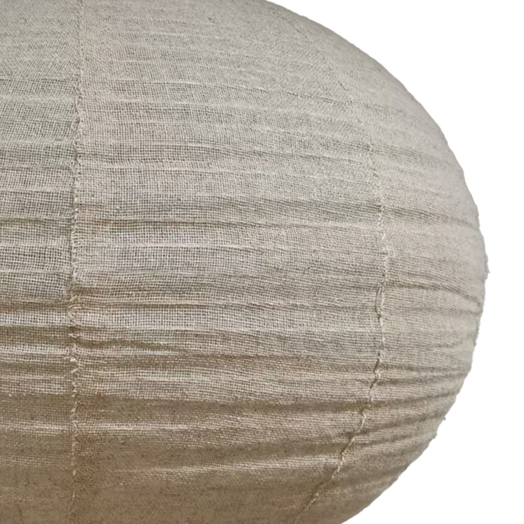 Abat-jour lanterne tissu  - Effet lin - Naturel