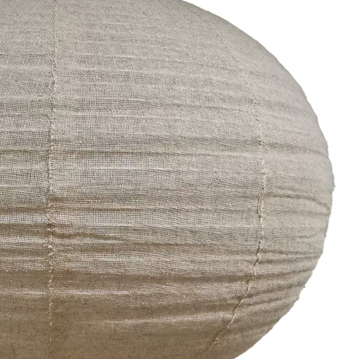 Abat-jour lanterne tissu  - Effet lin - Naturel