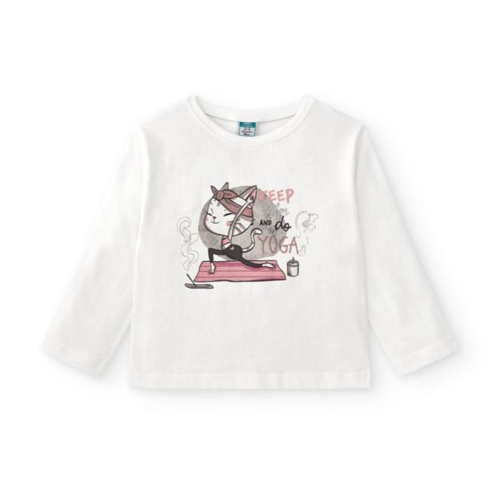 Camiseta de niña celeste cute girl – Charanga