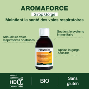 Pranarom - Sirop gorge BIO au miel et Ravintsara - Bio - 150 ml
