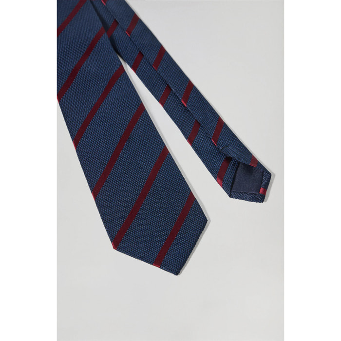 Cravatta in seta a righe con logo Polo Club