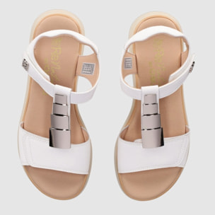 Sandalias de Piel - Blanco - Tacón: 5 cm
