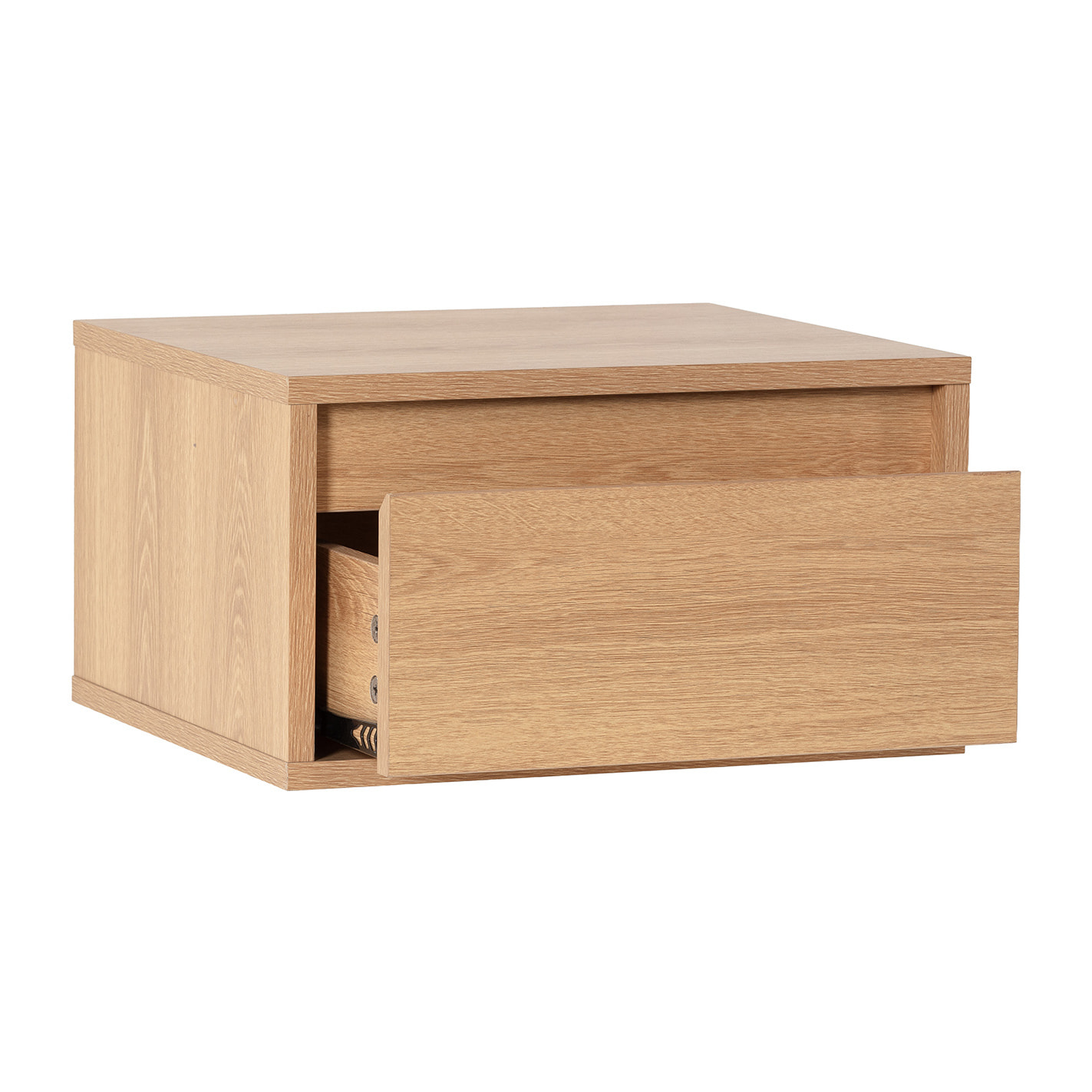 Mesita de noche flotante Tori 1 cajón efecto Roble