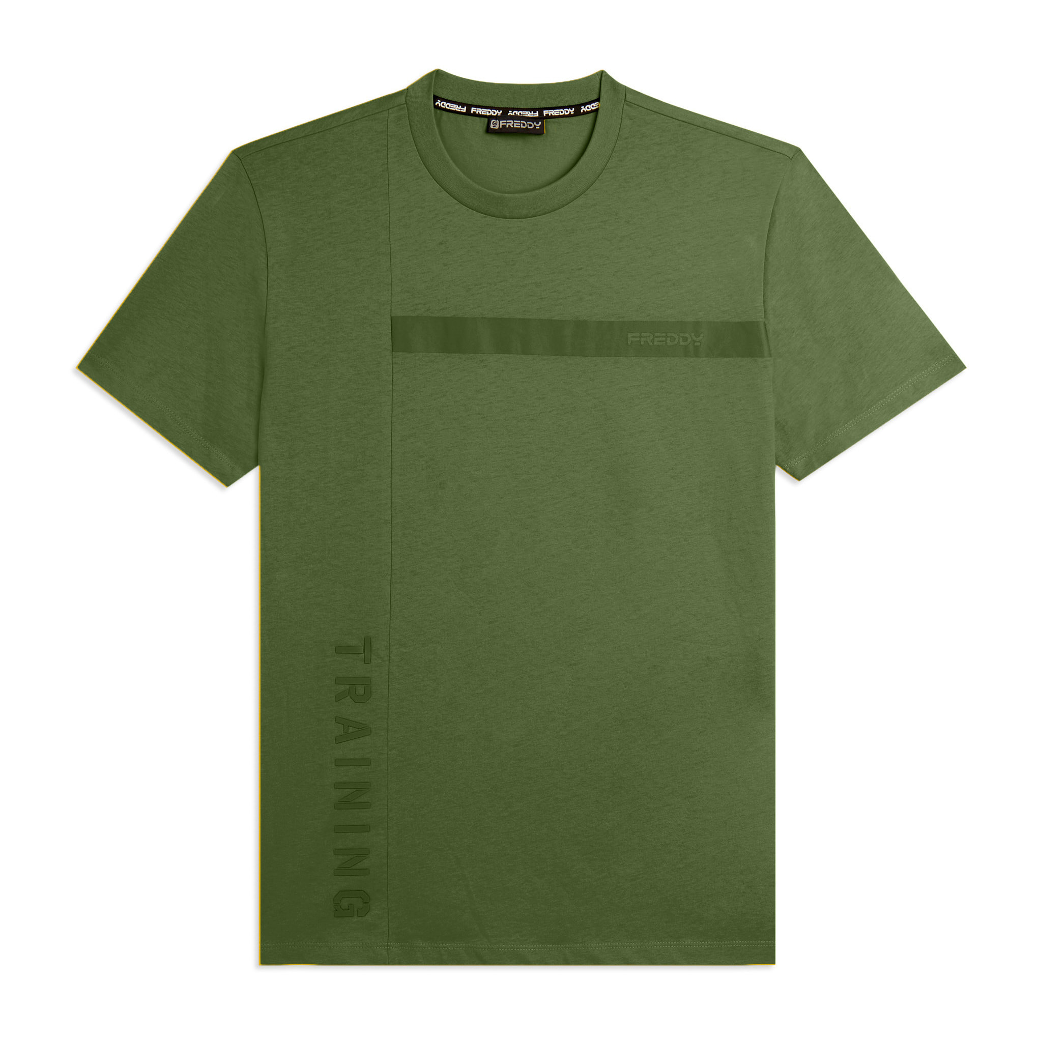 T-shirt in jersey con stampa logo tono su tono