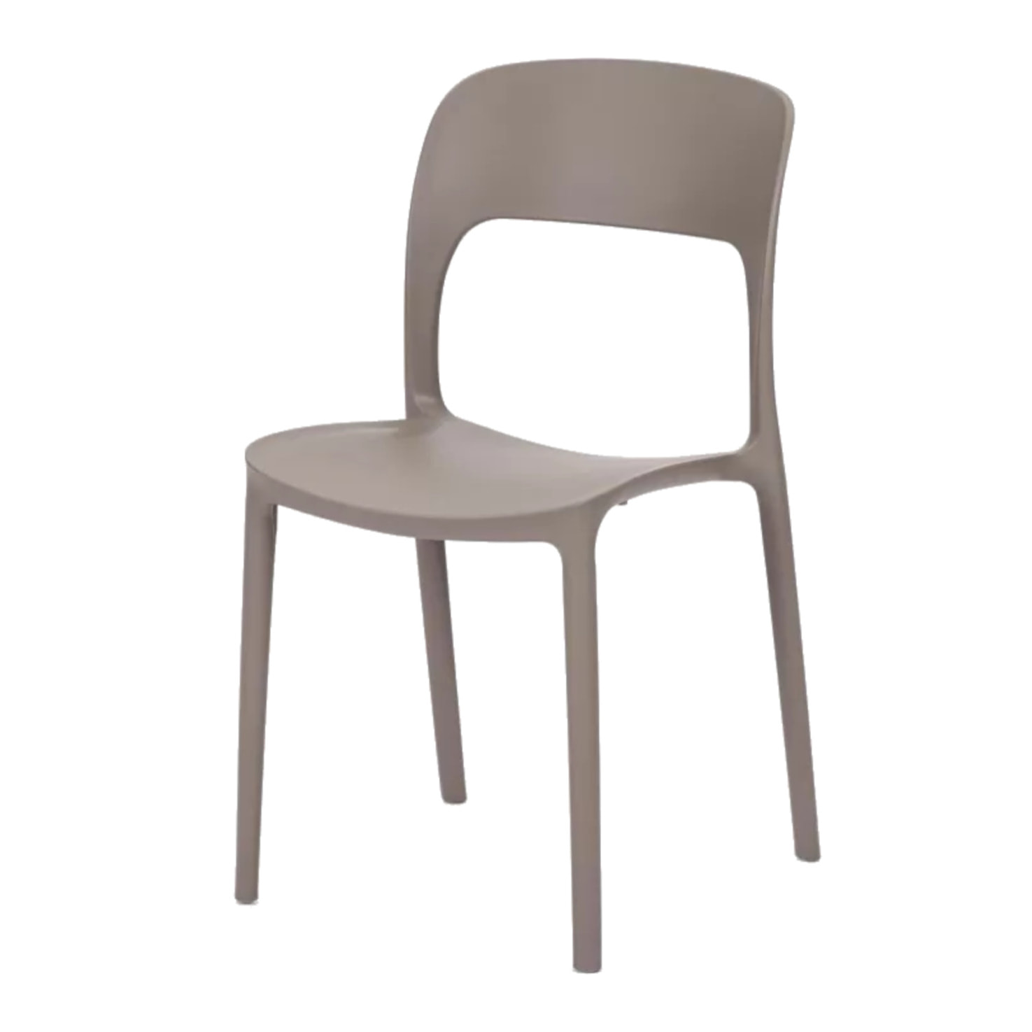 Set di 4 sedie FUERTEVENTURA in polipropilene tortora