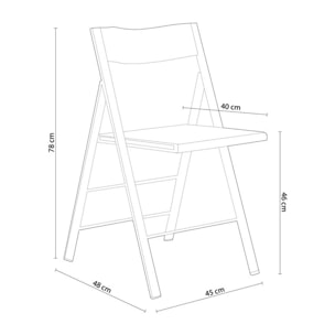 Pack 4 sillas plegables Pisa Blanco