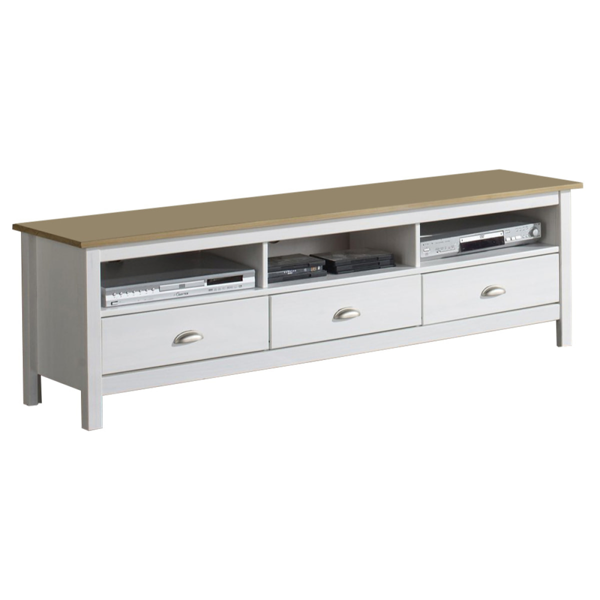 Mueble TV 3c Jade blanco/roble o gris antracita/roble