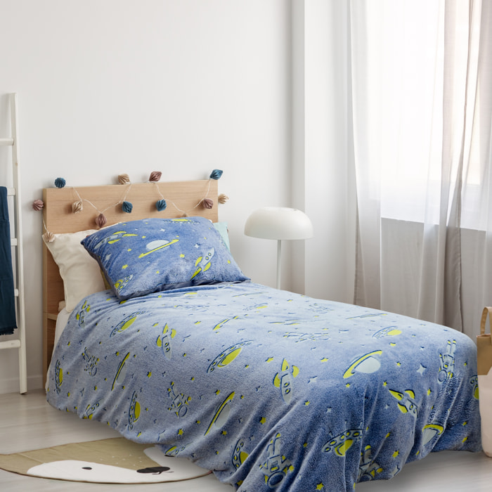 Parure de Lit - HOME DECO KIDS - Phosphorescente - Étoiles - Multicolore